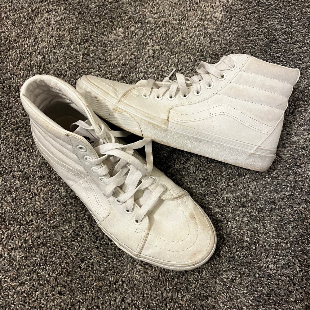 White vans high tops